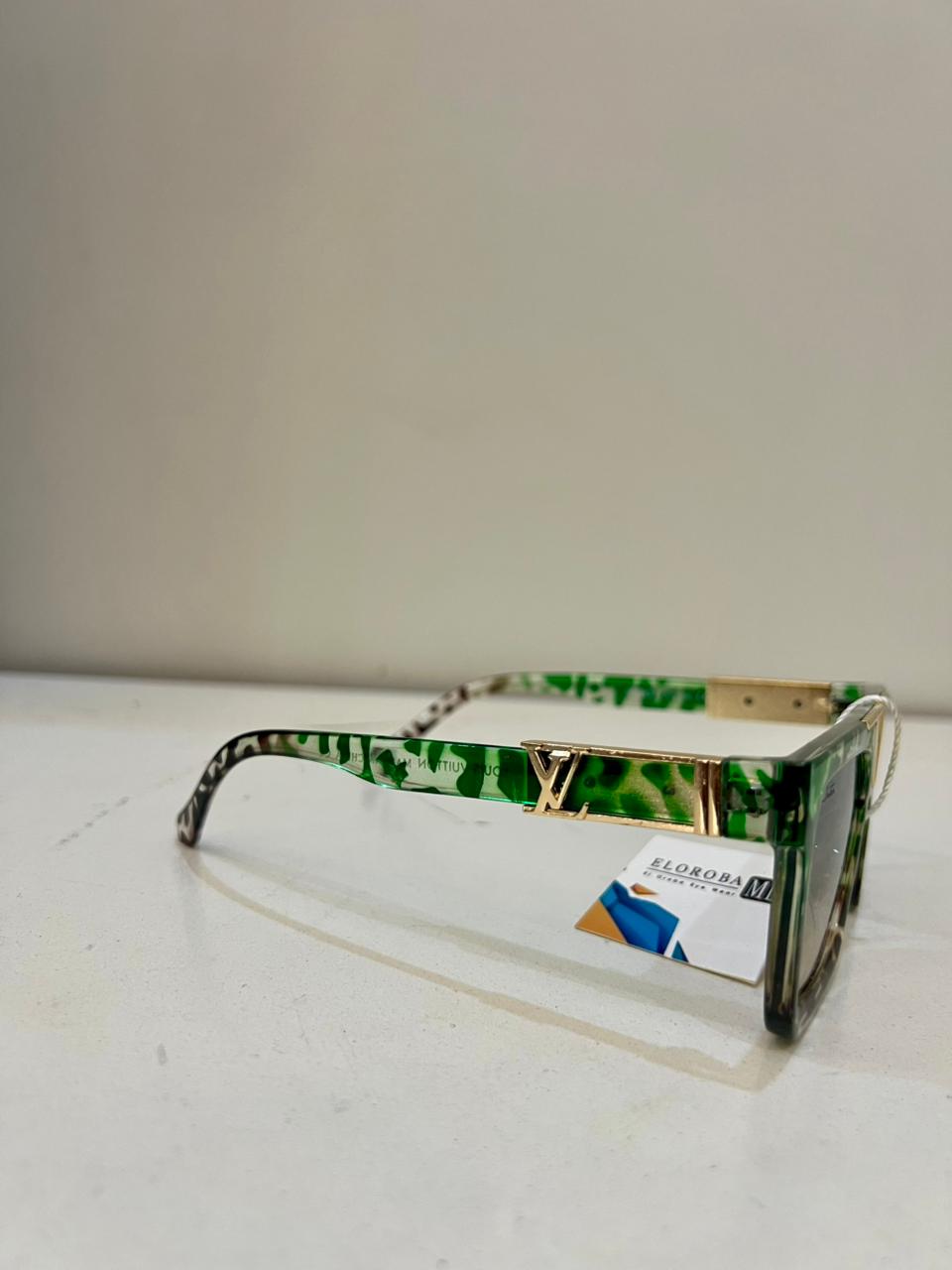 LV - Emerald Camo Luxury Shield Sunglasses