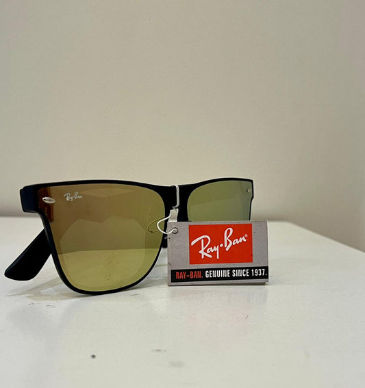 RayBan Renegade Matte Black Gold-Mirror Sunglasses