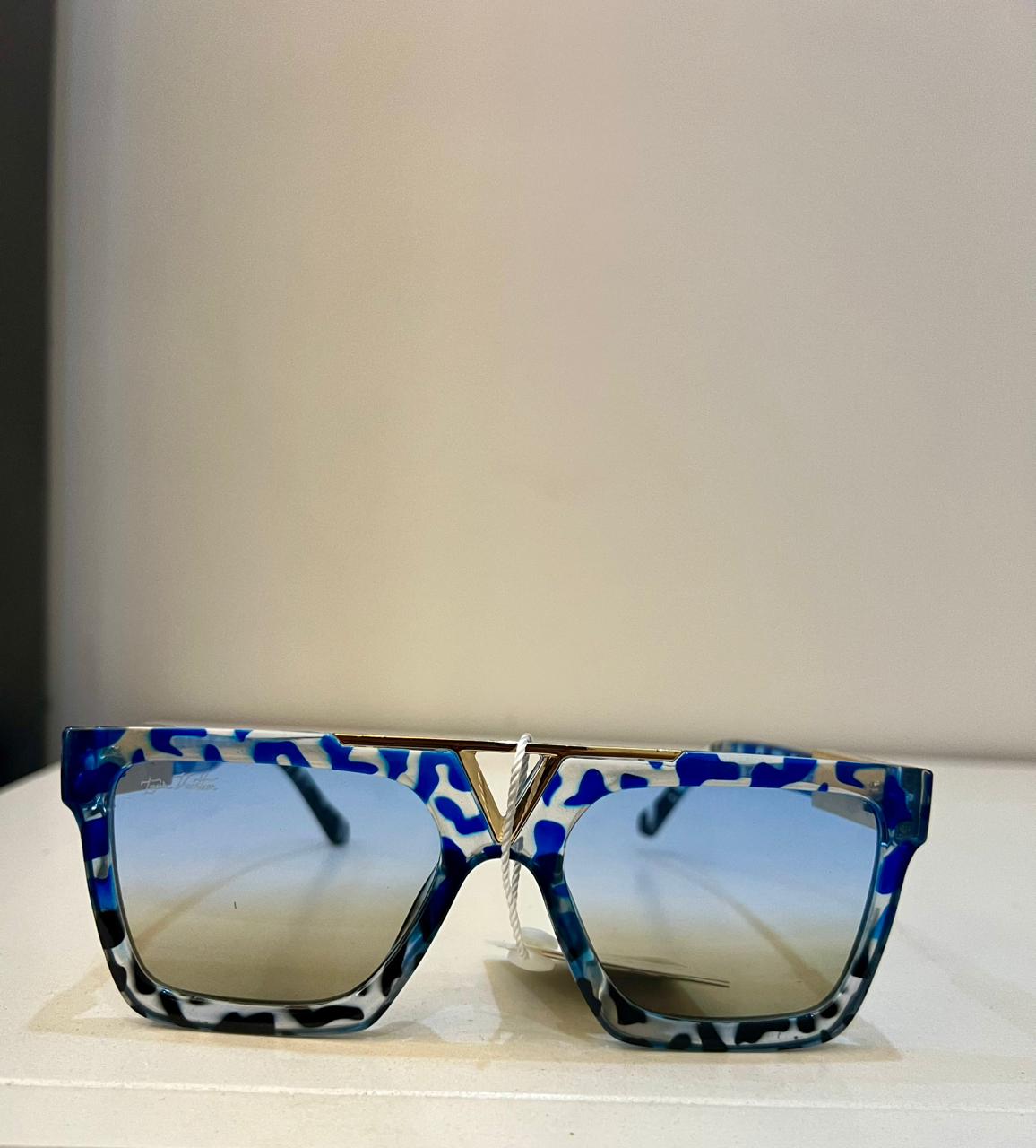 Lv | Riviera Blue Camo Luxury Shield Sunglasses