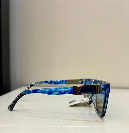 Lv | Riviera Blue Camo Luxury Shield Sunglasses