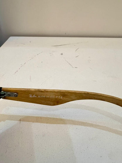 RayBan | Matte Black & Wood-Grain Sunglasses