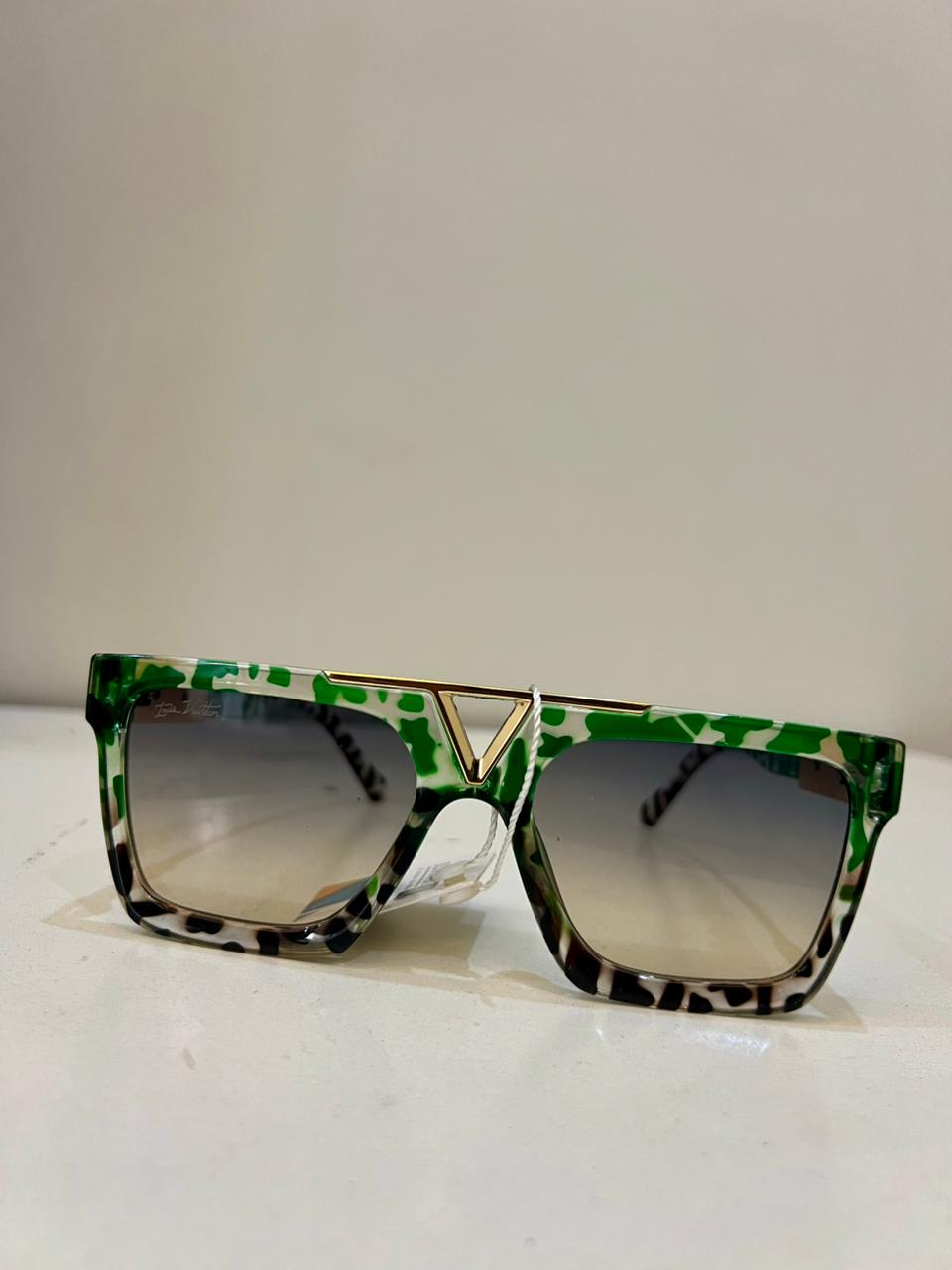 LV - Emerald Camo Luxury Shield Sunglasses