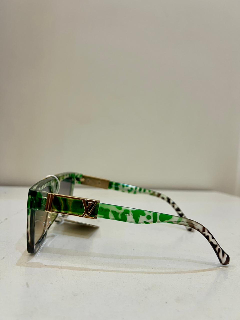 LV - Emerald Camo Luxury Shield Sunglasses